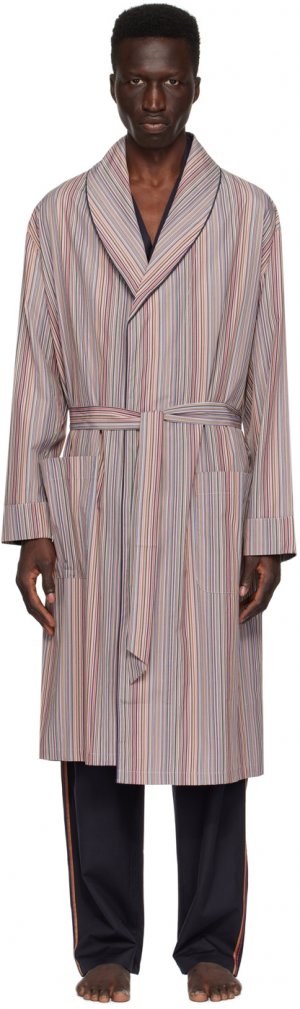 Многоцветный халат в фирменную полоску , цвет Multicolor Paul Smith