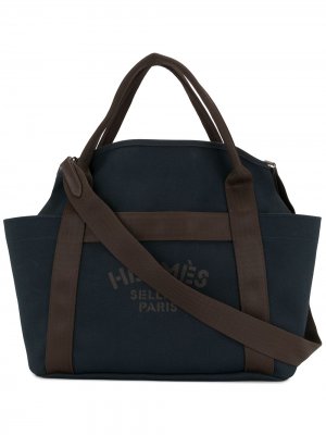 Дорожная сумка Pansage Broom 2018-го года Hermès. Цвет: синий