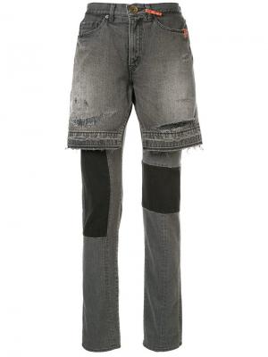 Шорты-брюки с верхним слоем Maison Mihara Yasuhiro. Цвет: серый