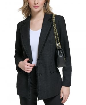 Женский пиджак с бахромой KARL LAGERFELD PARIS, черный Paris