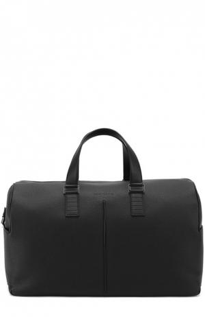 Кожаная дорожная сумка с плечевым ремнем Dior. Цвет: черный