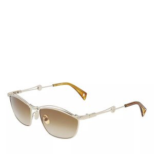 Солнцезащитные очки lnv111s gold/gradient caramel , коричневый Lanvin