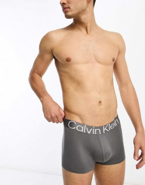 Серебристо-серый микро-сундук с низкой посадкой Calvin Klein