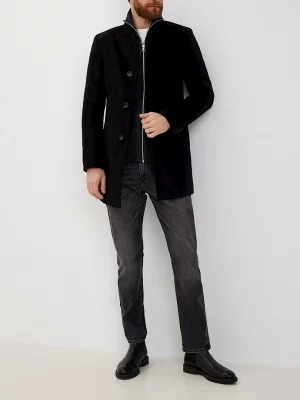 Пальто мужское 226/1 И1676 черное 100/176 Berkytt. Цвет: черный