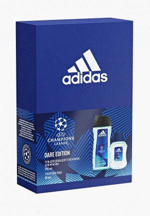 Набор парфюмерный adidas Подарочный Uefa №6 туалетная вода+гель. Цвет: прозрачный