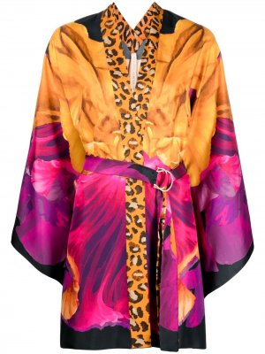 Блузка-кимоно с принтом Maria Lucia Hohan. Цвет: розовый