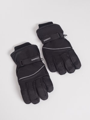Тёплые перчатки в спортивном стиле zolla. Цвет: черный