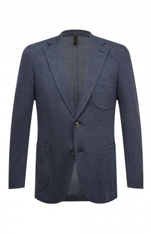Хлопковый пиджак Windsor. Цвет: синий