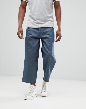 Серые укороченные джинсы с широкими штанинами -Серый ASOS DESIGN
