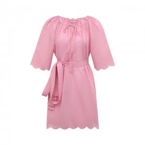 Хлопковое платье Marysia. Цвет: розовый