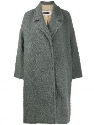 Фактурное пальто с приспущенными плечами Uma Wang. Цвет: серый