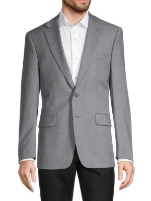 Облегающий костюм из смесовой шерсти и спортивное пальто , цвет Medium Grey Calvin Klein
