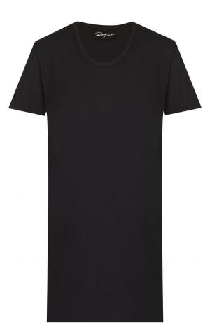 Хлопковая футболка с круглым вырезом Roque. Цвет: черный