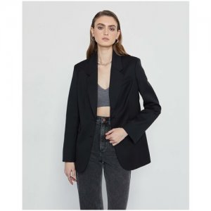 Пиджак , удлиненный, силуэт полуприлегающий, размер XL, серый I AM Studio. Цвет: черный