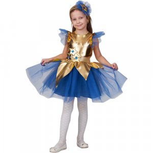 Карнавальный костюм Звездочка золотая размер 134-68, звездочки для девочек, на утренник, новый год, праздник Батик. Цвет: золотистый/синий