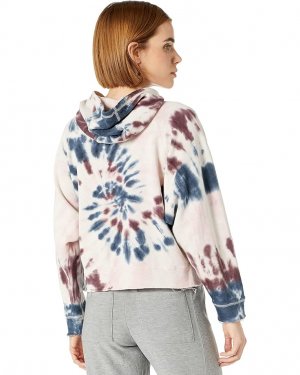 Худи Linen French Terry Batwing 1/2 Zip Pullover Hoodie, цвет Tie-Dye Chaser