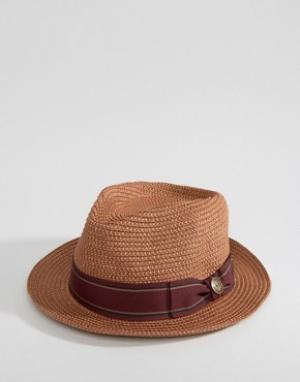 Шляпа-федора Diango Herrera Goorin. Цвет: коричневый