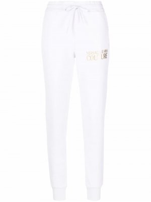 Спортивные брюки с логотипом Versace Jeans Couture. Цвет: белый