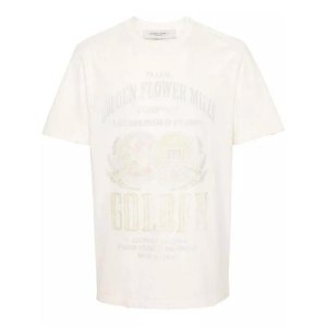 Футболка ecru graphic-print t-shirt , белый Golden Goose