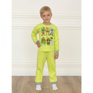 Пижама детская, брюки, размер 86, зеленый Утенок. Цвет: зеленый/салатовый