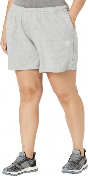 Флисовые шорты больших размеров Essentials adidas, цвет Medium Grey Heather Adidas