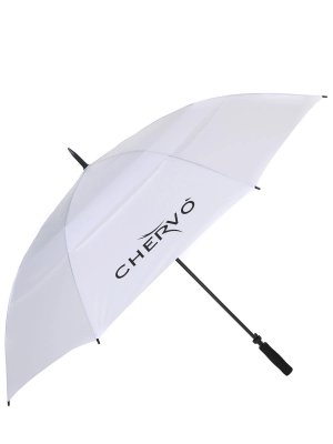 Зонт с логотипом CHERVO. Цвет: белый
