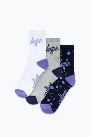 Набор из 3 спортивных носков сиреневого цвета , мультиколор Hype