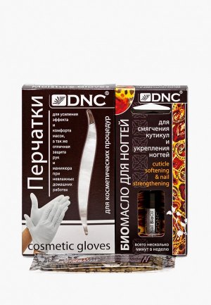 Набор для ухода за телом DNC Перчатки, Биомасло смягчения кутикул 3 мл и подарок Масло волос 15. Цвет: прозрачный