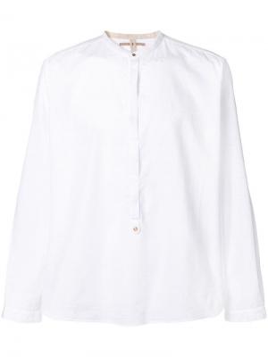 Рубашка с узким воротником-стойкой Dnl. Цвет: белый