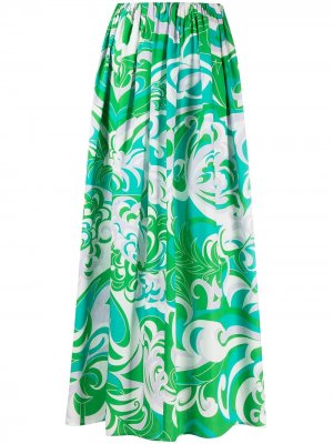 Пляжная юбка с принтом Albizia Emilio Pucci. Цвет: зеленый