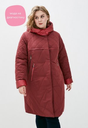 Куртка утепленная Wiko Чара бордовый пальто женское. Цвет: бордовый