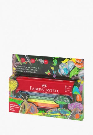 Набор карандашей Faber-Castell Jumbo Grip Neon+Metallic, цветные, трехгранные, утолщенные, 10 цв.. Цвет: разноцветный