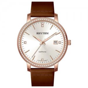 Наручные часы RHYTHM, серебряный Rhythm. Цвет: коричневый