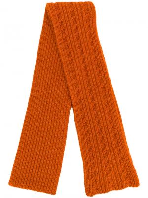 Трикотажный шарф Barena. Цвет: жёлтый и оранжевый