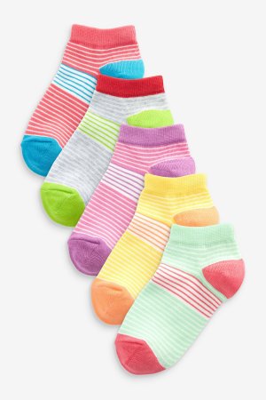 Комплект из 5 пар спортивных носков с высоким содержанием хлопка и яркими полосками , мультиколор Next