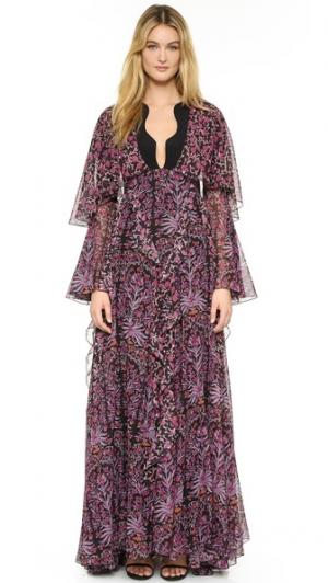 Вечернее платье с оборками Giambattista Valli. Цвет: розовый/фиолетовый
