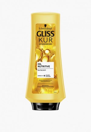 Бальзам для волос Gliss Kur Oil Nutritive, 360мл. Цвет: прозрачный