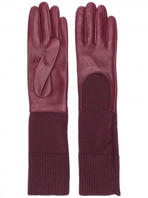 KNITTED CUFF GLOVES_BEGONIA NAPPA Gala Gloves. Цвет: красный