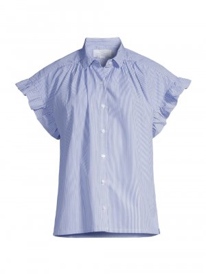 Хлопковая рубашка Marianna в полоску с пуговицами спереди, синий Birds of Paradis