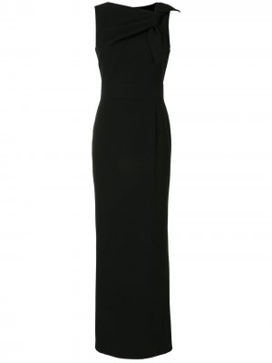 Вечернее платье с драпировкой Paule Ka. Цвет: черный