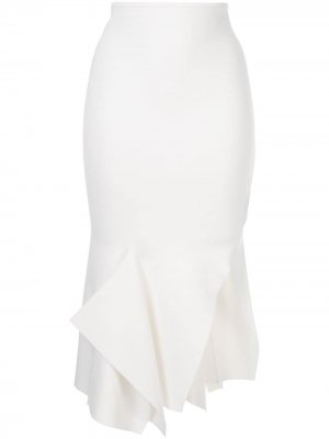 Асимметричная юбка Roland Mouret. Цвет: белый