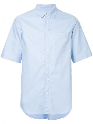 Рубашка с короткими рукавами Sacai. Цвет: синий