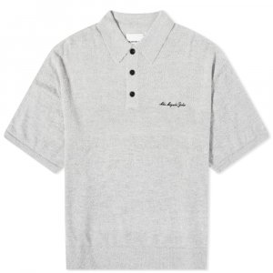 Легкая трикотажная рубашка-поло из мохера, серый MKI