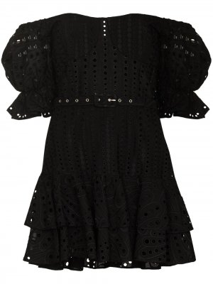 Платье мини Jean с открытыми плечами Charo Ruiz Ibiza. Цвет: черный