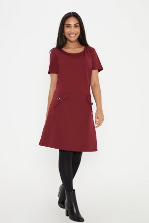 Платье прямого кроя Petite Premium с боковым карманом из понте , красный Wallis