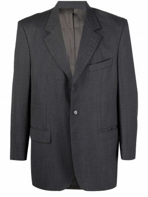 Пиджак с заостренными лацканами 1990-х годов Christian Dior. Цвет: серый