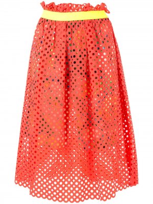 Сетчатая многослойная юбка Kolor. Цвет: разноцветный