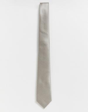 Серебристый атласный галстук Only & Sons. Цвет: розовый
