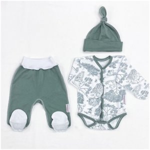 Комплект одежды , размер 62-68, зеленый, хаки СуперМаМкет. Цвет: хаки/зеленый/белый
