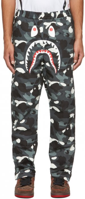 Black Camo Shark Lounge Pants BAPE. Цвет: bkx black